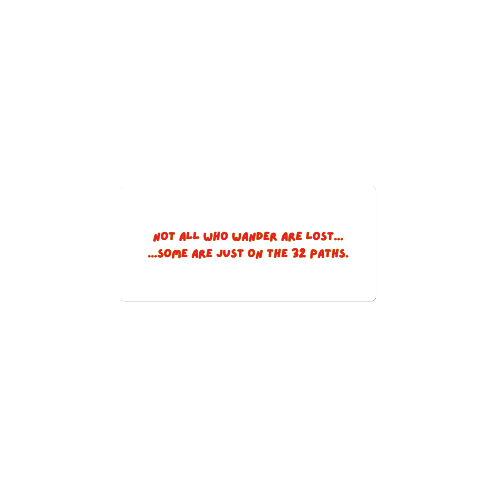 Not All Who Wander Words Straight Sticker - Image 4
