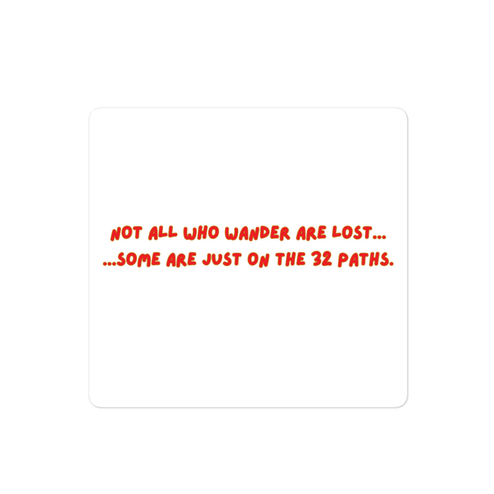 Not All Who Wander Words Straight Sticker - Image 2