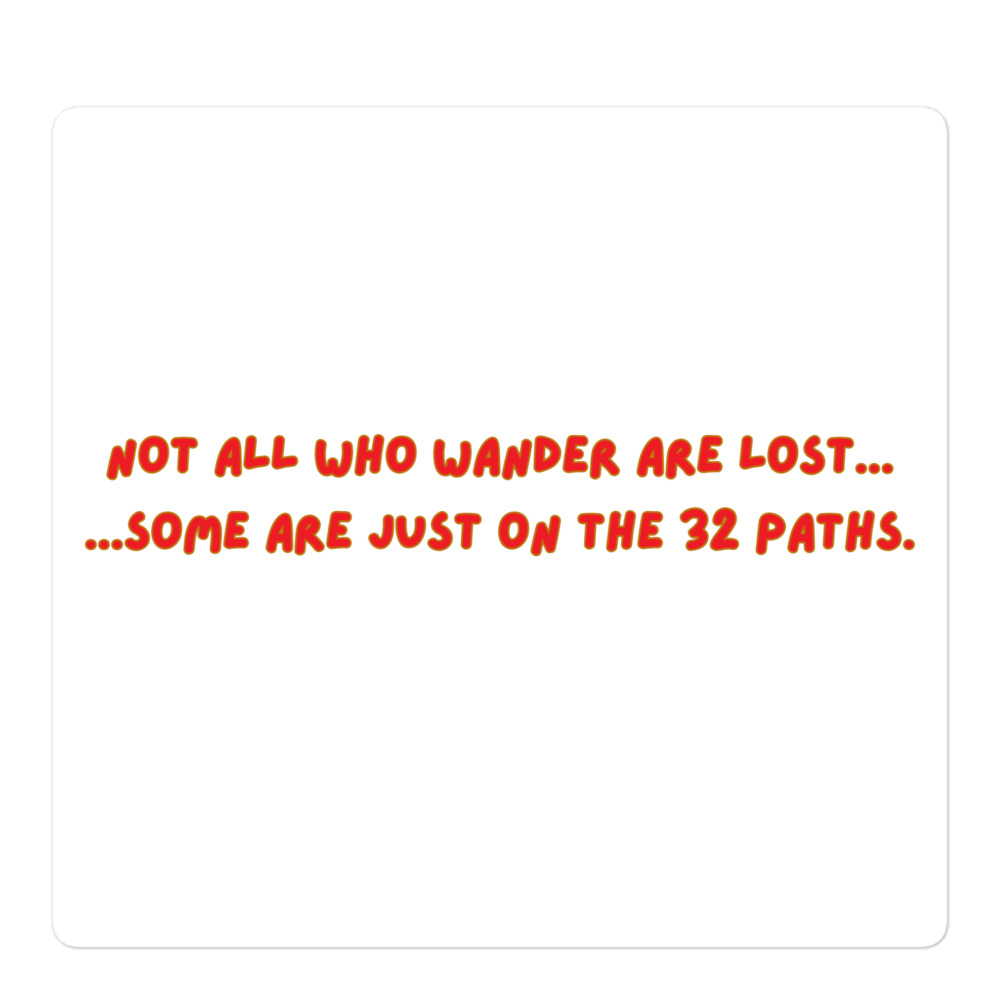 Not All Who Wander Words Straight Sticker - Image 3